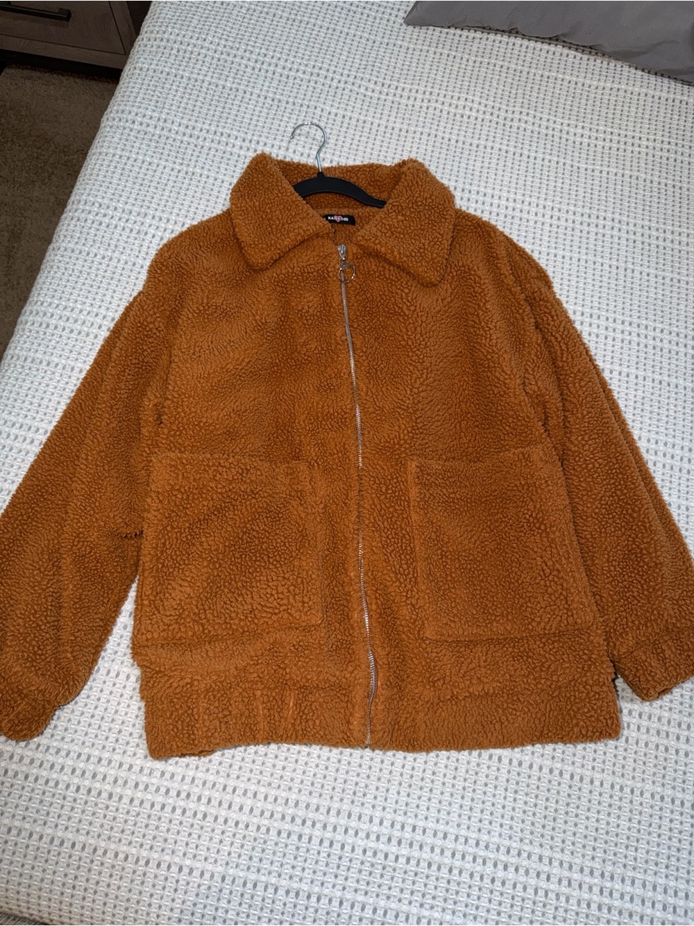 Ransom women’s Teddy Bomber Jacket in Rust
